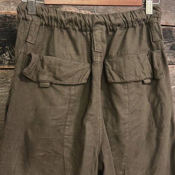 Free People Rock and Crop It Linen Cargo Pants - Picture 9 of 16